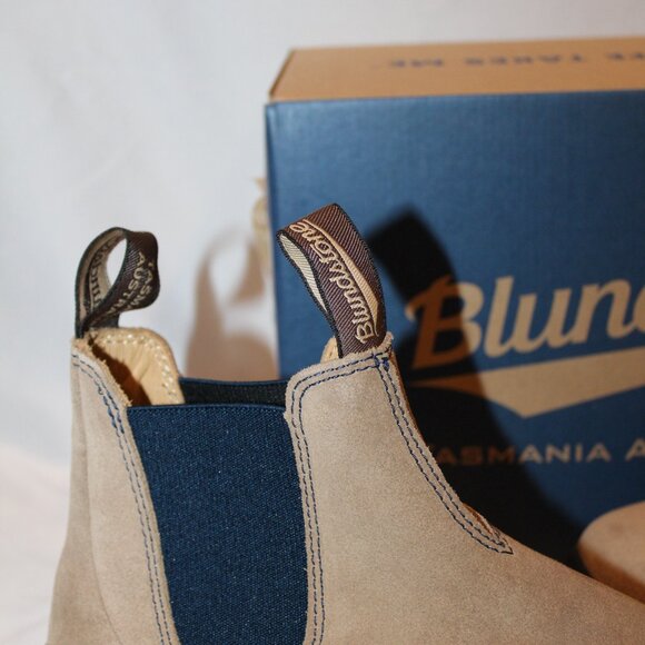 BLUNDSTONE MEN\'S‎ 2146 CHELSEA SUEDE SNEAKER BOOTS TAN NAVY BLUE NEW! main image 5